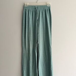 Grace & Lace Wide-Leg Joggers in Seafoam